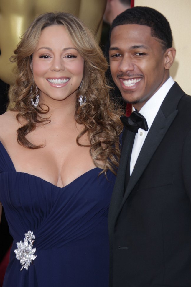 Mariah Carey, blue dress, Nick Cannon, tuxedo